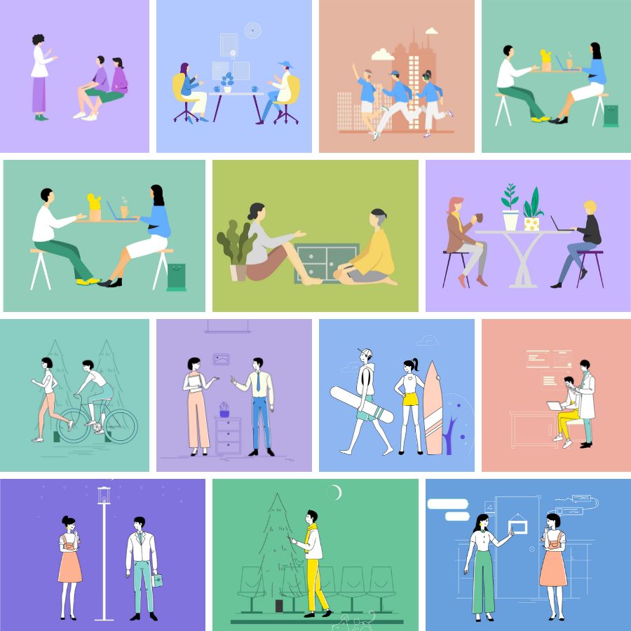 Canva發布了一套能拼出7萬多種人像的插畫庫（免費可商用）